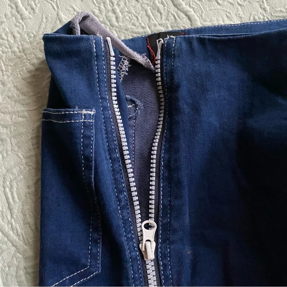 Urban Outfitters BDG Vanya Side-Zip Pinup Jeans Size 27 Denim Jeggings Straight - Picture 9 of 13
